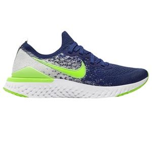 Epic React Flyknit 2 GS Coastal Blue Electric Green 4 Youth